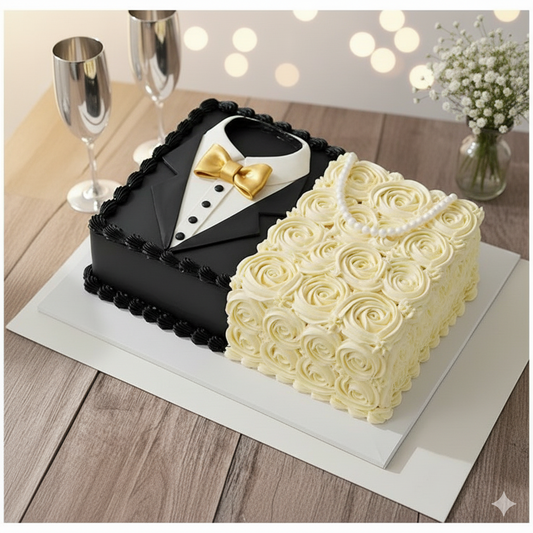 Bride & Groom Engagement Cake