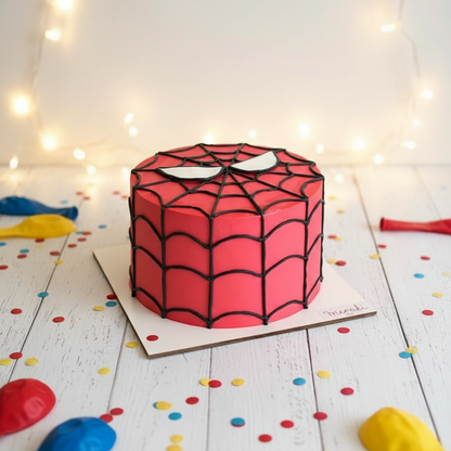 Spider Man Themed Cake