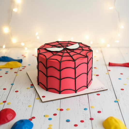 Spider Man Themed Cake