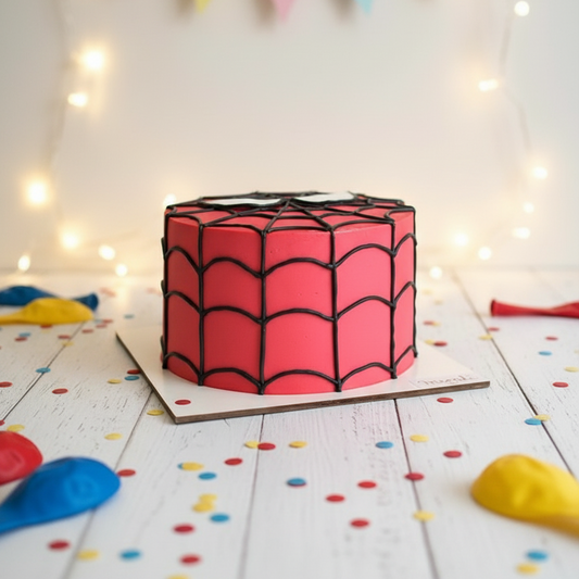 Spider Man Themed Cake