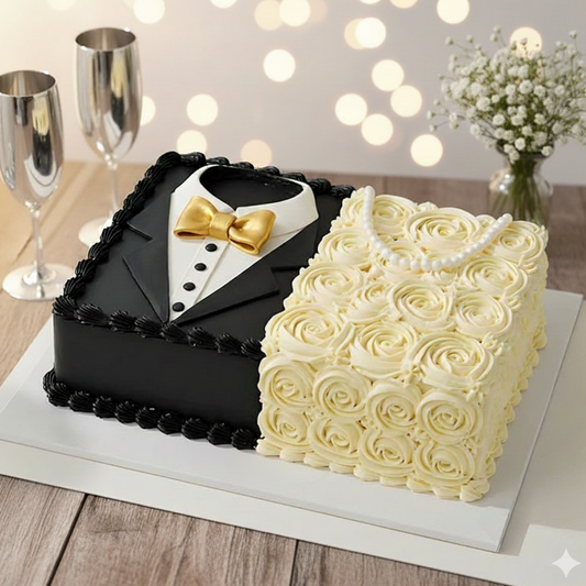 Bride & Groom Engagement Cake