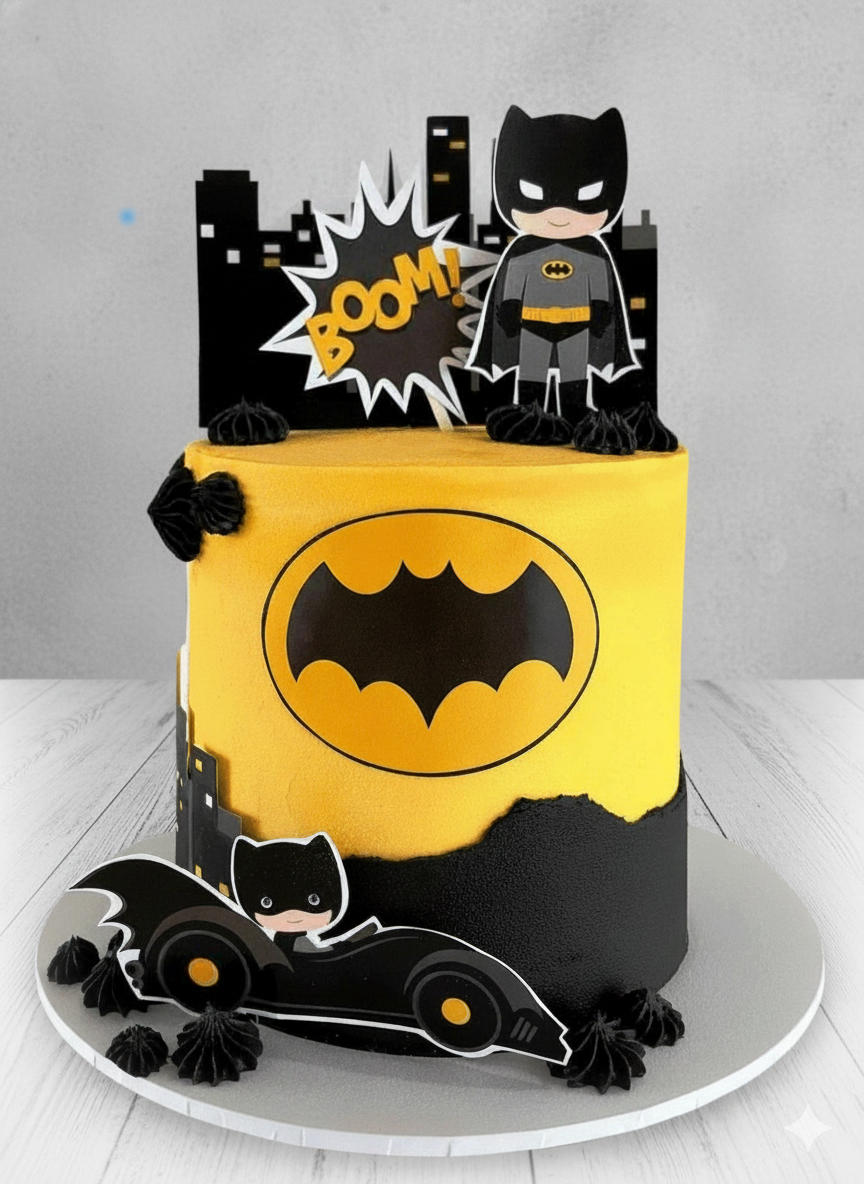 Batman Themed Birthday Cake