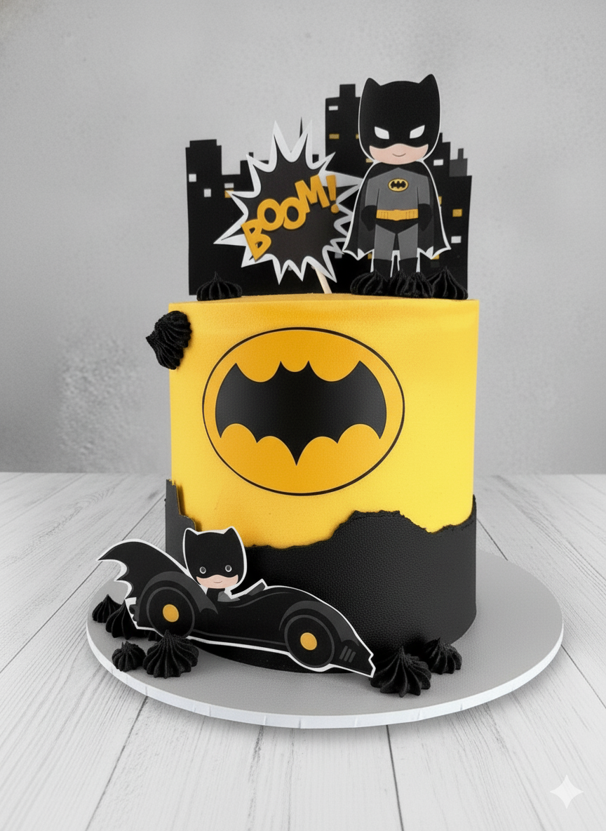 Batman Themed Birthday Cake