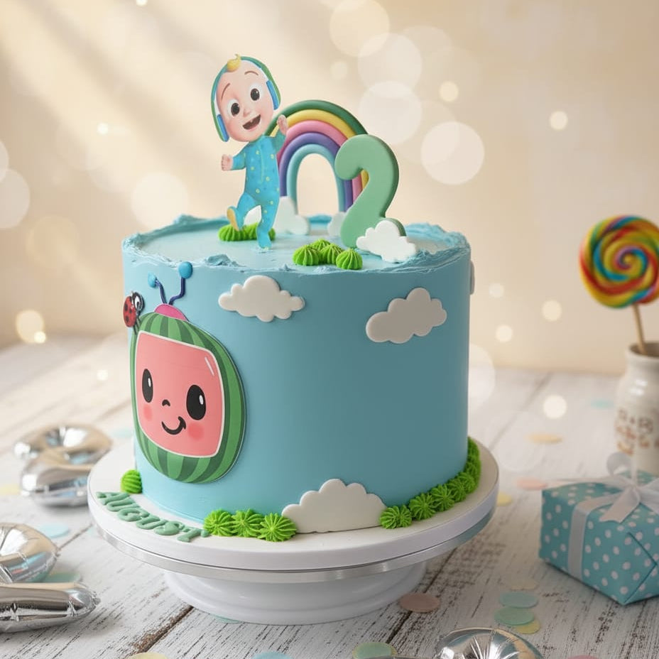 Cocomelon Themed Birthday Cake